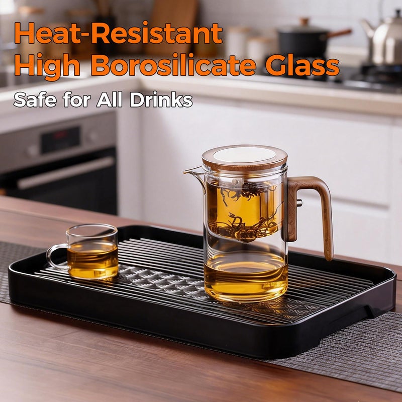 DRNKNSTX Enchanted Tea Pot, Magic Tea Pot for Loose Leaf Tea Steeper, Heat Resistant Borosilicate Glass Teapot with Tea Infuser, Ideal Gift for Tea Lovers - 20 oz (600 ml) - Image 4