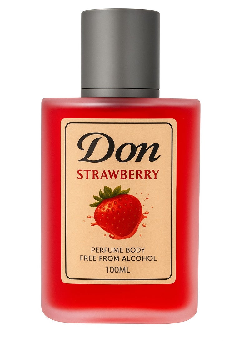 معطر جسم برائحة الفراولة خالي من الكحول 100 مل
