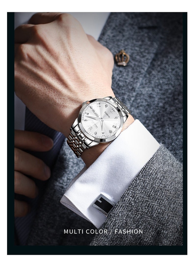 أوليفز ساعة رجالية مقاومة للماء من الستانلس ستيل مقاس 41 ملم - باللون الأسود بالكامل - Image 3