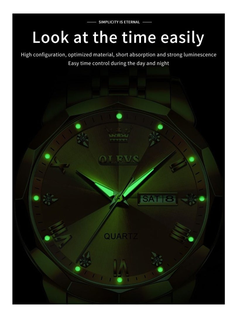 أوليفز ساعة رجالية مقاومة للماء من الستانلس ستيل مقاس 41 ملم - باللون الأسود بالكامل - Image 4