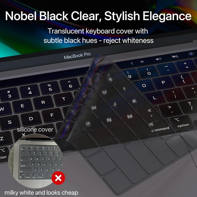 Ojos Keyboard Cover for MacBook Pro 16 inch with Touch Bar Touch ID A2141 and MacBook Pro 13 inch A2338 A2251 A2289 Keyboard Protector, Tinted - Image 5