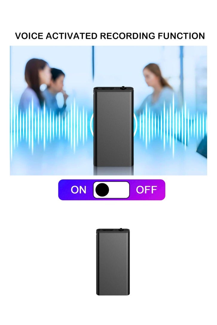 Chase Up Only 0.19 inches thick,Mini Voice Activated Recorder,Digital Audio Recorder,Small Listening Device,Micro dictaphone, - Image 3