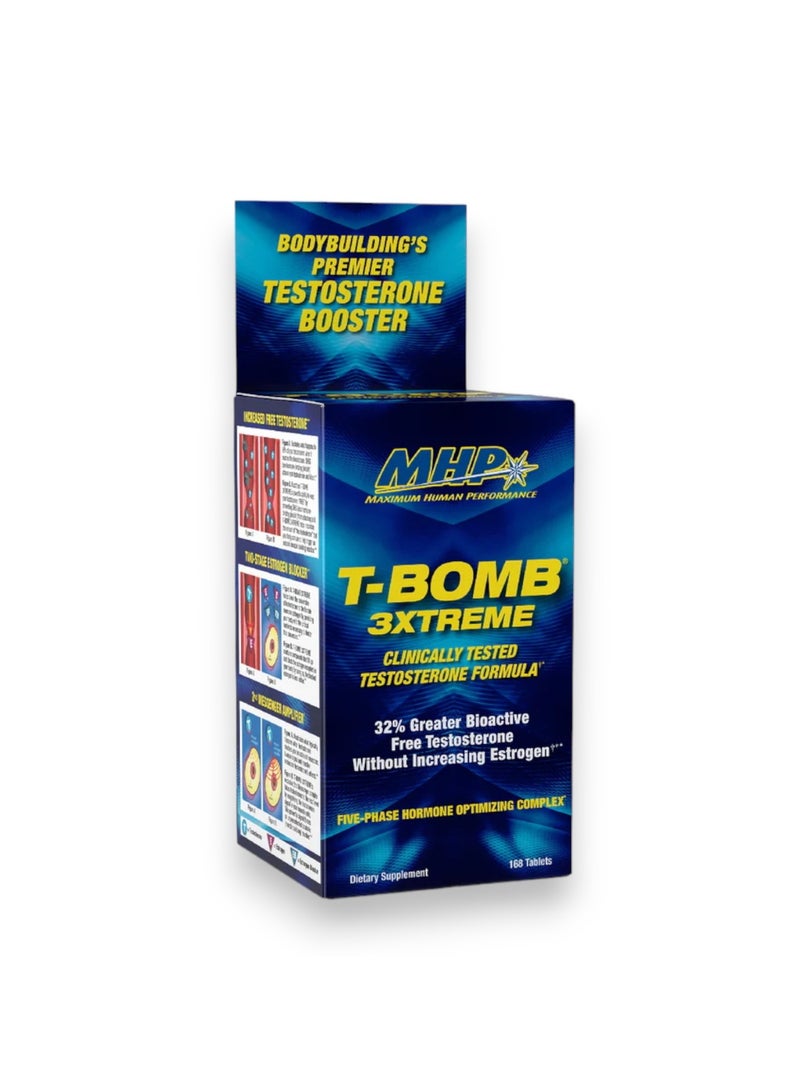 Maximum Human Performance T-Bomb 3Xtreme, 168 Capsules, 56 Servings - Image 1