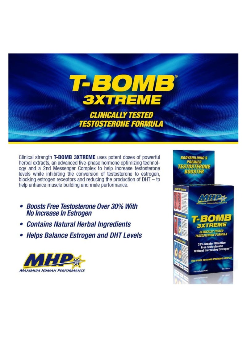Maximum Human Performance T-Bomb 3Xtreme, 168 Capsules, 56 Servings - Image 3