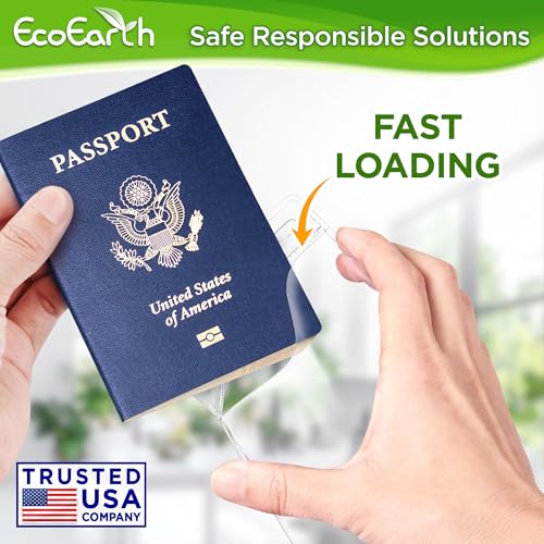 EcoEarth Passport & Identification Card Holders with Soft Edge (Clear, 4x6 Inch, 10 Pack), Extra Large Vertical ID Holder, Zipperless Plastic Name Badge Holders - Image 2