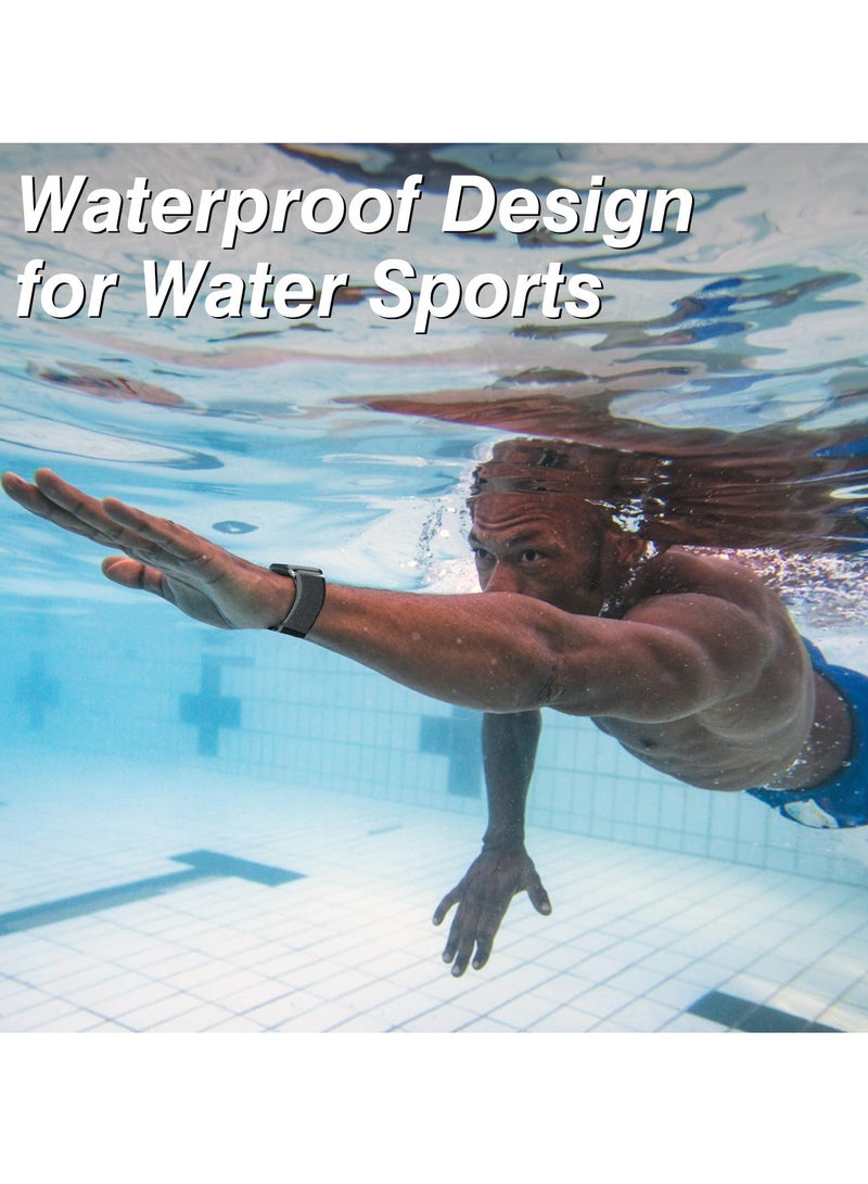 Wireless Rechargeable Nylon Band for Apple Watch Series 1 to 8 and SE, Adjustable Length, Fast Charging, Waterproof and Stretchy Design for On-the-Go Use - Image 5