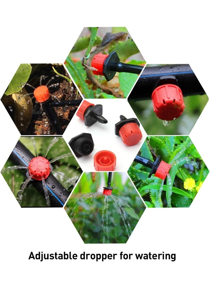 Mgf Plast Mgf 200 Pieces Drip Irrigation Red Flow Adjustable Inline Dripper Nozzle Hose Apparatus  - Image 3
