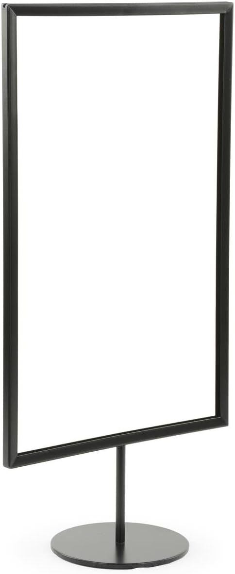 Displays2go 11 x 17 Inch Sign Holders for Tabletop Use Set of Ten Frames Weighted Base Black RD1117BKMS - Image 1
