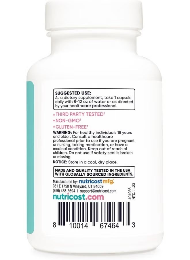 نيوتريكوست، للنساء، بيوتين مع حمض الفوليك والكولاجين، 10000 ميكروغرام، 120 كبسولة - Image 3