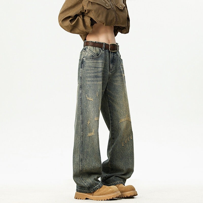 Unisex Casual Daily Denim Jeans - Image 3