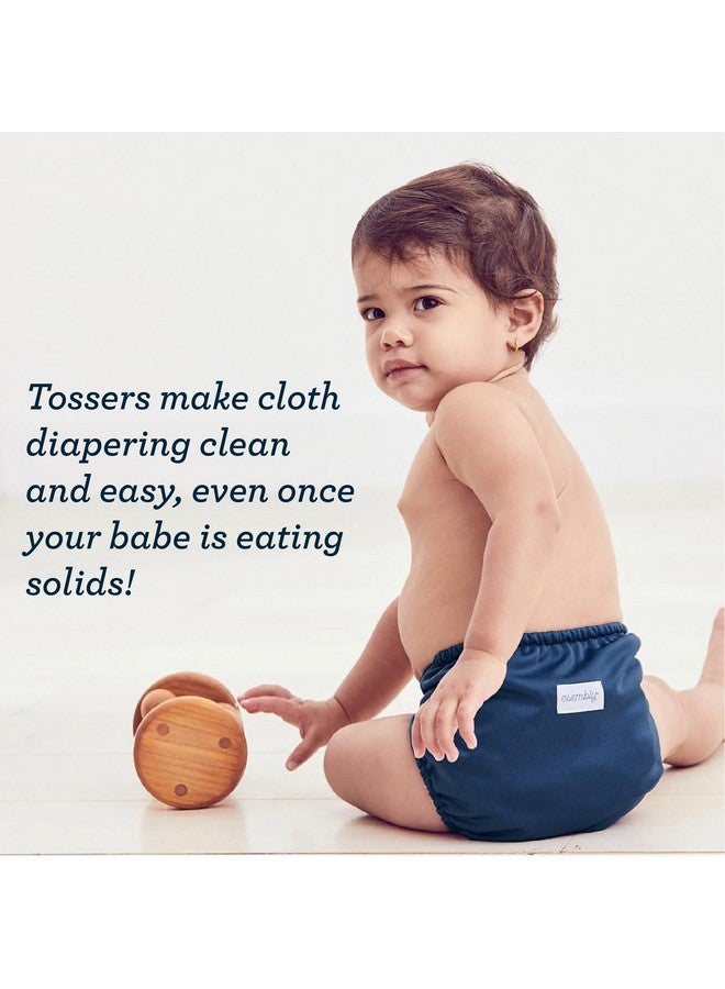 اسمبلي حفاضات Esembly Tossers القماشية، المصنوعة من مادة الفيسكوز المشتقة من بطانة الخيزران، خالية من العطور والكلور، مقاس واحد، بطانتان (عبوة من قطعتين) - Image 4