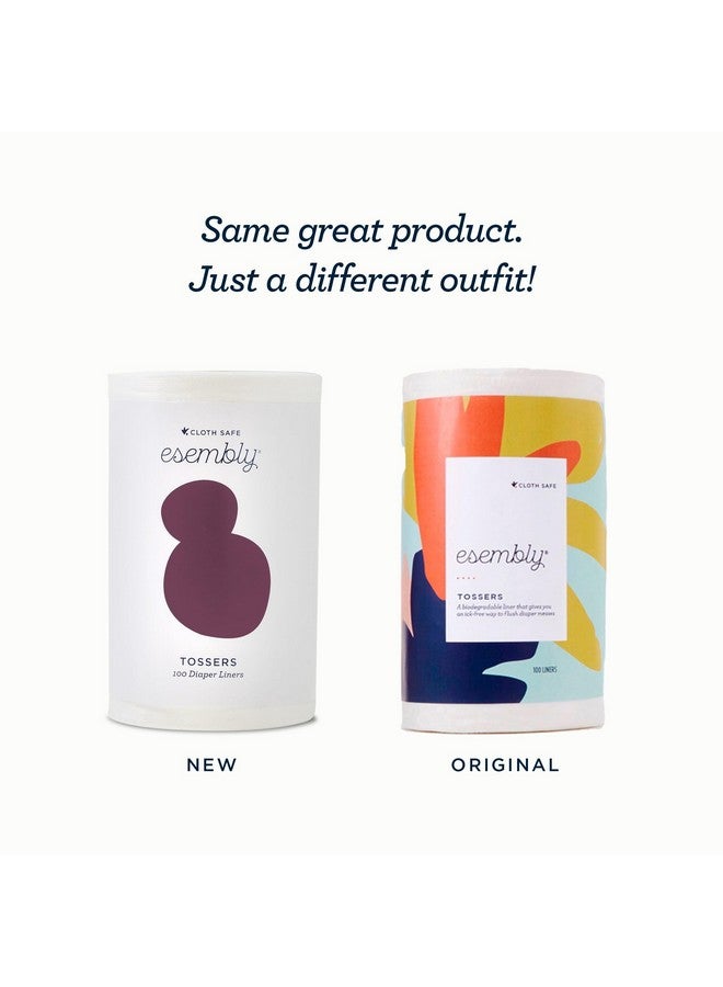 اسمبلي حفاضات Esembly Tossers القماشية، المصنوعة من مادة الفيسكوز المشتقة من بطانة الخيزران، خالية من العطور والكلور، مقاس واحد، بطانتان (عبوة من قطعتين) - Image 2