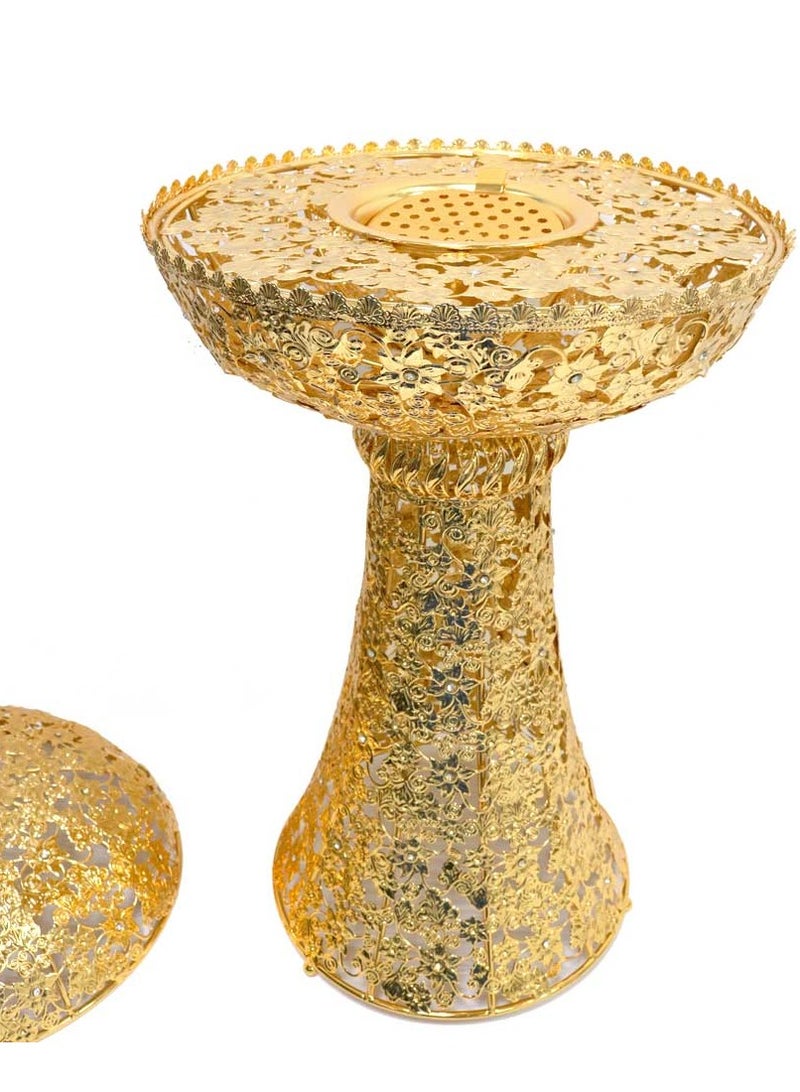 Bakhoor BoSidin Large Incense Burner with top cover 60 cm Tall Bakhoor Oud Holder Mabkhara for Home Fragrance and Decore - Image 2