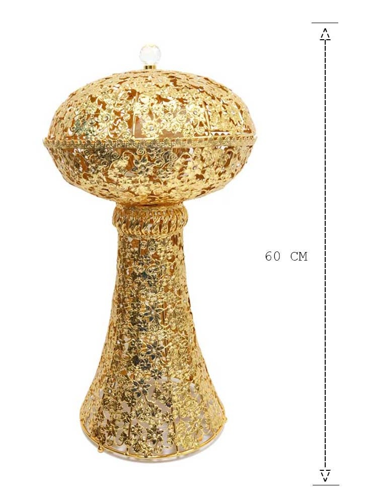 Bakhoor BoSidin Large Incense Burner with top cover 60 cm Tall Bakhoor Oud Holder Mabkhara for Home Fragrance and Decore - Image 4