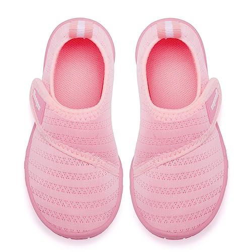 Racqua Baby Water Shoes Boys Girls Infant Resistant Quick Dry Lightweight Shoes Barefoot Non-Slip Swim Pool Beach Water Park Aqua Shoes Pink 12-18Months - Image 5
