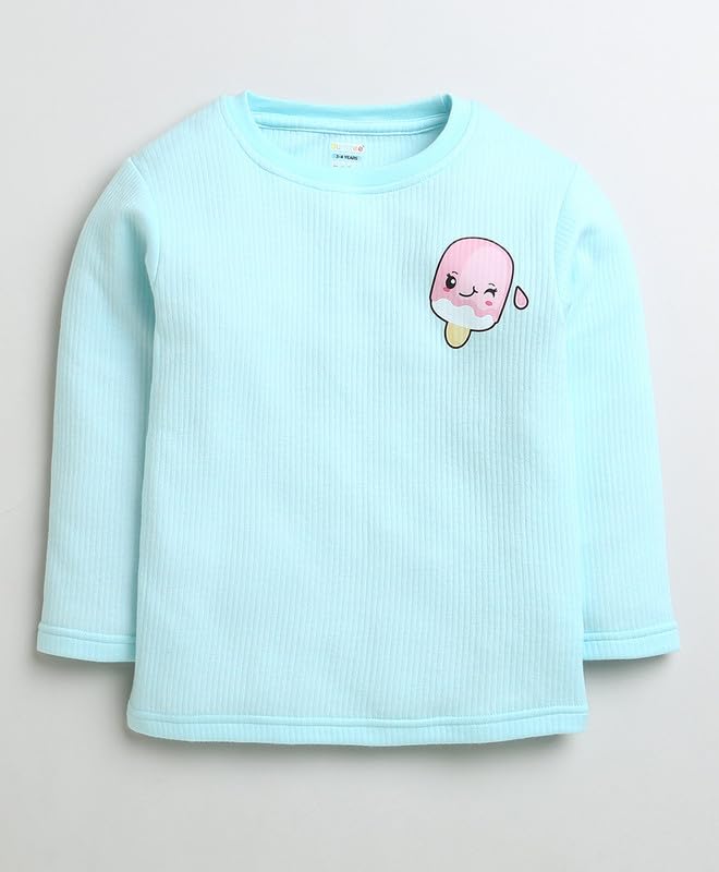 BUMZEE تي شيرتات حرارية للفتيات من القطن بتصميم عادي بأكمام كاملة باللون الموف - عبوة من 2 (Peb9625) - Image 4