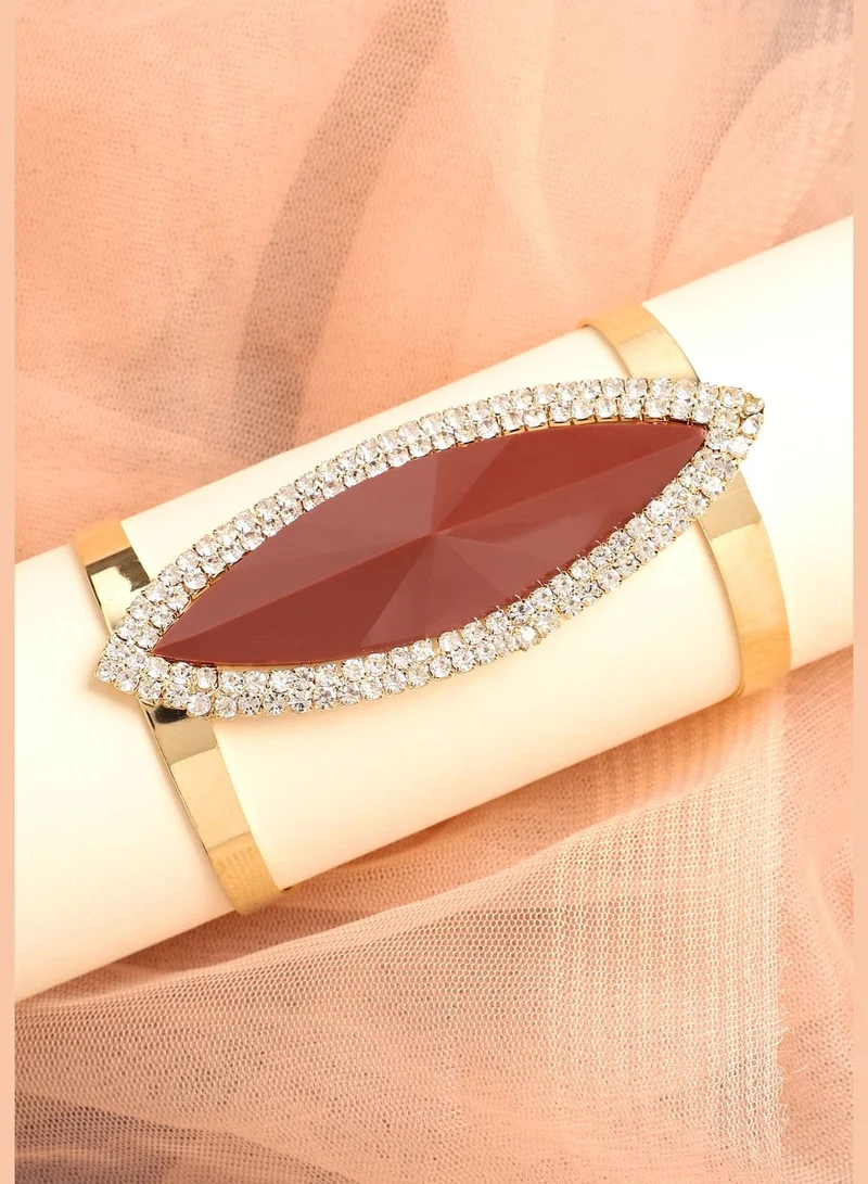 SOHI Gold Plated Designer Stone Party Bracelet For Women