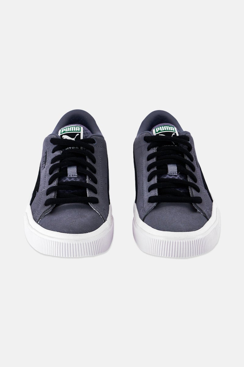 PUMA أحذية تزلج نيترو لرباط الأطفال الأولاد من الجلد المدبوغ، رمادي - Image 4