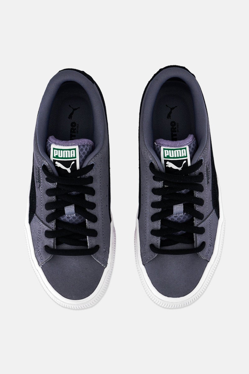 PUMA أحذية تزلج نيترو لرباط الأطفال الأولاد من الجلد المدبوغ، رمادي - Image 2