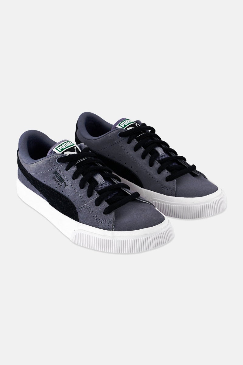 PUMA أحذية تزلج نيترو لرباط الأطفال الأولاد من الجلد المدبوغ، رمادي - Image 1