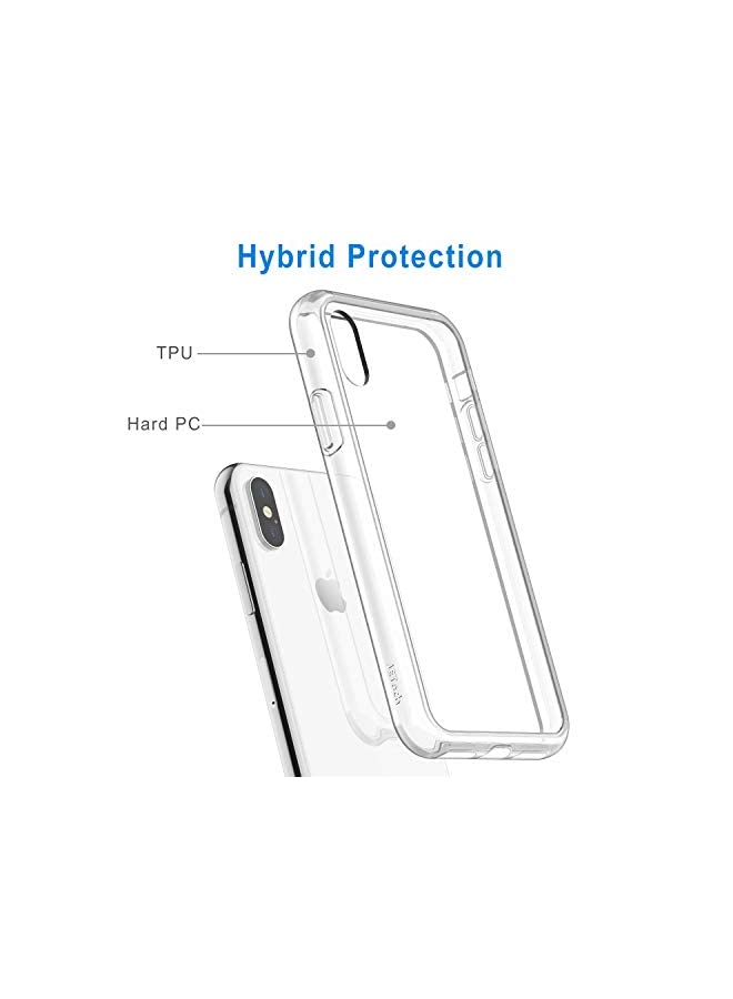 Jetech جراب لهاتف iPhone Xs Max مقاس 6.5 بوصة، غطاء ممتص للصدمات غير قابل للاصفرار، وظهر شفاف مضاد للخدش (شفاف) - Image 3