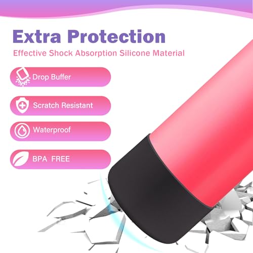 LUCKINEE 2Pcs Protective Silicone Boot Bottom Base for Owala FreeSip Twist and Flip Flask 32OZ and More Other Flask Water Bottles with Bottom Diameter 3.3-3.43in - Image 3