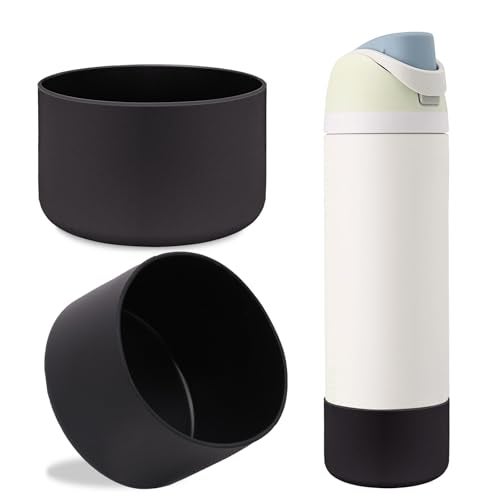 LUCKINEE 2Pcs Protective Silicone Boot Bottom Base for Owala FreeSip Twist and Flip Flask 32OZ and More Other Flask Water Bottles with Bottom Diameter 3.3-3.43in - Image 1
