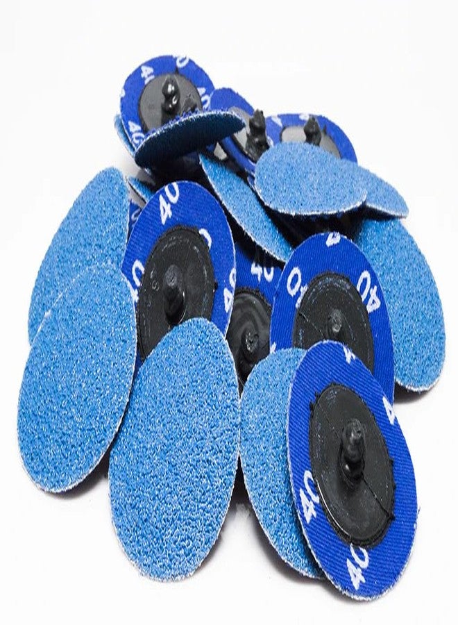 Benchmark Abrasives 2 Inch Sanding Discs Quick Change Zirconia - Male R Type Backing Drill & Die Grinder Sanding Disc for Deburring Polishing Rust Remover for Metal Paint Stripper (25 Pack), 80 Grit - Image 1