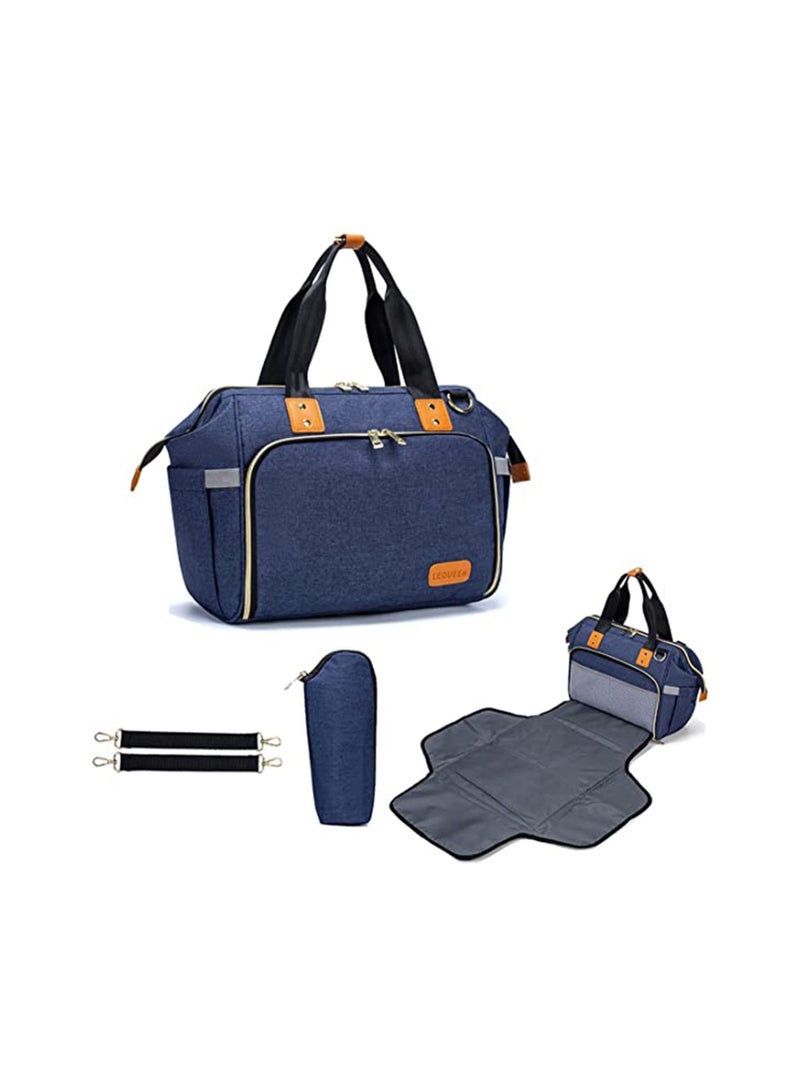 LIMOS Diaper Mummy Bag Tote with Bottle Case and Changing Pad(Black)  - Image 1