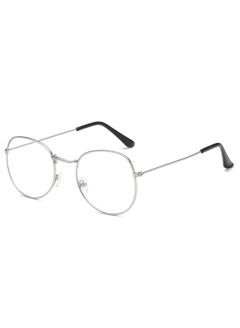 Metal Blue Light Glasses for men women Square Clear Lens eyeglasses Anti blue light blocking eye glasses for Reading Gaming Computer Phone Silver