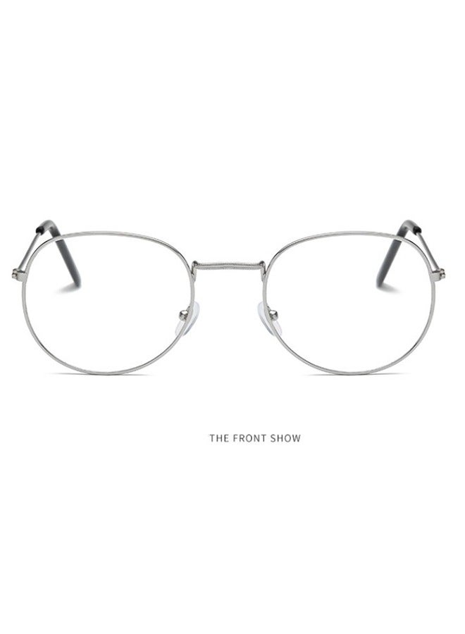 Generic Metal Blue Light Glasses for men women Square Clear Lens eyeglasses Anti blue light blocking eye glasses for Reading Gaming Computer Phone Silver  - Image 5