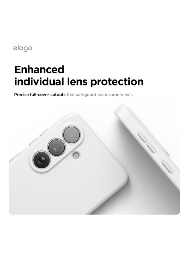 Elago Magnetic Liquid Silicone for Samsung Galaxy S26 PLUS (2026) case cover with MagSafe Shockproof - White - Image 4