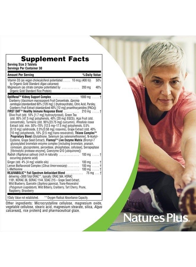 Natures Plus AgeLoss Kidney Support - 90 Tablets - with Vitamin D3 & Magnesium - Vegetarian, Gluten Free - 30 Servings - Image 4
