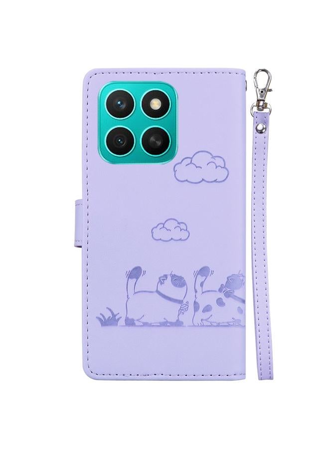 Zaboon Case For Honor X8c 4G Cute Cats RFID Leather Phone Case - Image 3