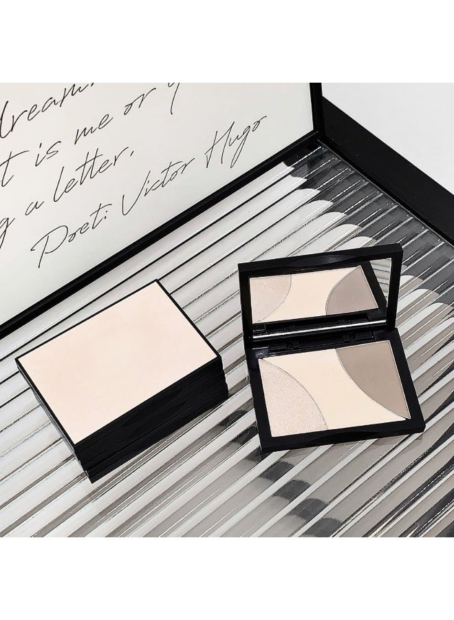 Huitich Three-Color Contour Palette Coconut Milk Gray Highlight, Shading & Nose Contour 1# - Image 2