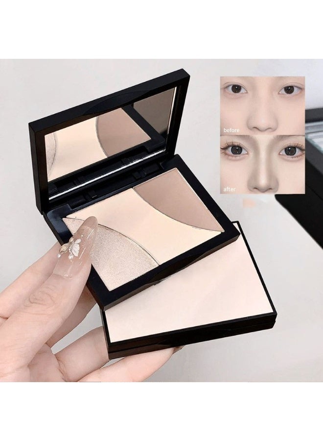 Huitich Three-Color Contour Palette Coconut Milk Gray Highlight, Shading & Nose Contour 1# - Image 5