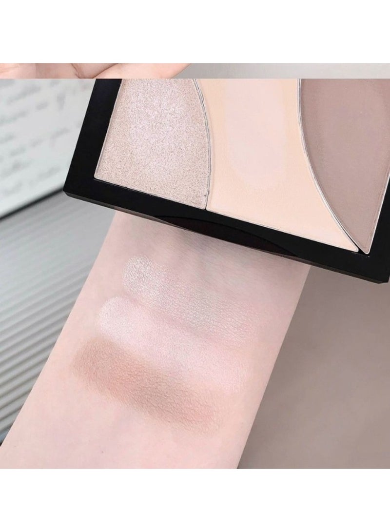 Huitich Three-Color Contour Palette Coconut Milk Gray Highlight, Shading & Nose Contour 1# - Image 3
