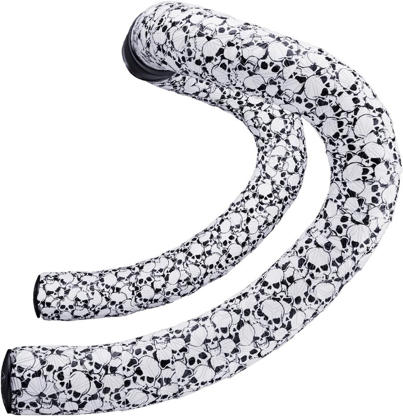 SUPACAZ Skull and Ano Super Sticky Kush Handlebar Tape with Black Plugs - Image 1