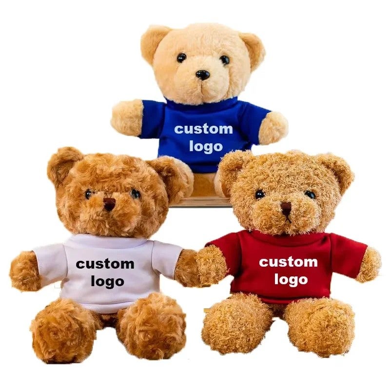 Y&D Fast Delivery Time Custom Logo T-Shirt Teddy Bear Plush Stuffed Animal Toy – Soft Cuddly Promotional Gift for Kids & Adults - Image 4