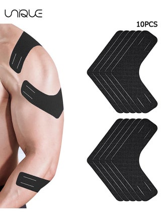 10 PCS Kinesiology Tape, Muscle Support Adhesive Elastic Athletic Sports Tape Therapy Recovery V Type for Knees, Shoulder, Joint Pain Relief（Black） - pzsku/ZAD153C80823B93E5CAF8Z/45/_/1725590136/70a4a45c-abfe-44bf-b894-d9b19209ed61