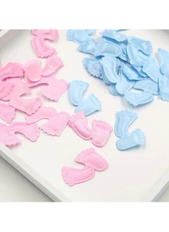 Just Quality 100pcs, Gender Reveal Decoration Little Feet Birthday Party Decoration Supplies Gender Reveal Table Decor Confetti  - Image 3