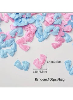 Just Quality 100pcs, Gender Reveal Decoration Little Feet Birthday Party Decoration Supplies Gender Reveal Table Decor Confetti  - Image 4