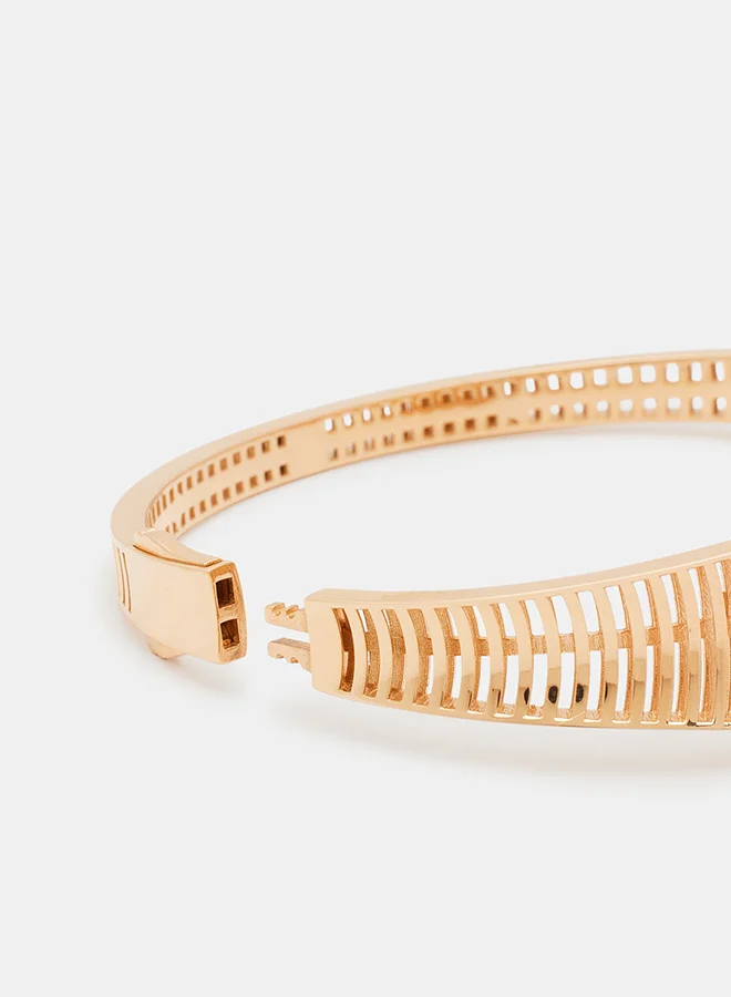 Annaka 18Kt Rose Gold Bangles Studded with Natural Diamonds