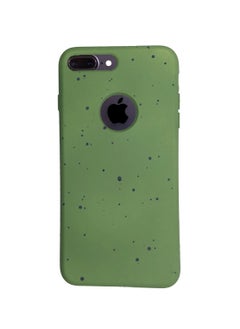 LEEKA جراب سيليكون PKK بتصميم منقط جديد وملمس متوهج لهاتف iPhone i7 Plus باللون الأخضر الفاتح 
