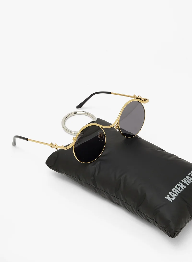 KAREN WAZEN Ollie Round Sunglasses