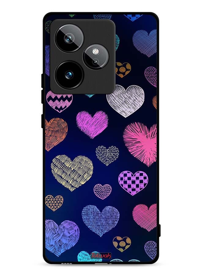 Tolwak Realme GT 7T 5G Protective Case Cover Dhaga Hearts Pattern