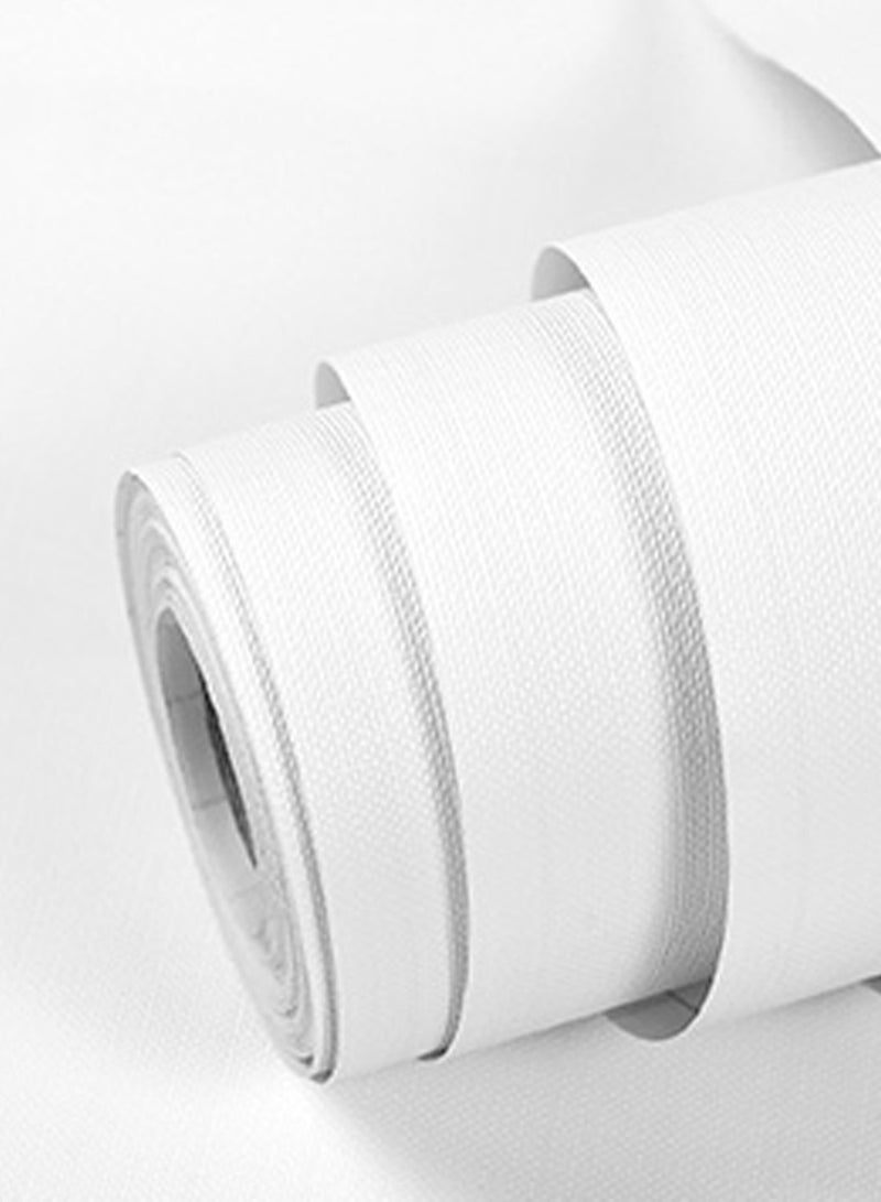 نوايوو ورق حائط قابل للتقشير واللصق، 40 سم × 10 م، ورق حائط لاصق مقاوم للماء، ورق حائط ذاتي اللصق، لفافة فينيل لتزيين الجدران والمطبخ وغرفة النوم (أبيض) - Image 2