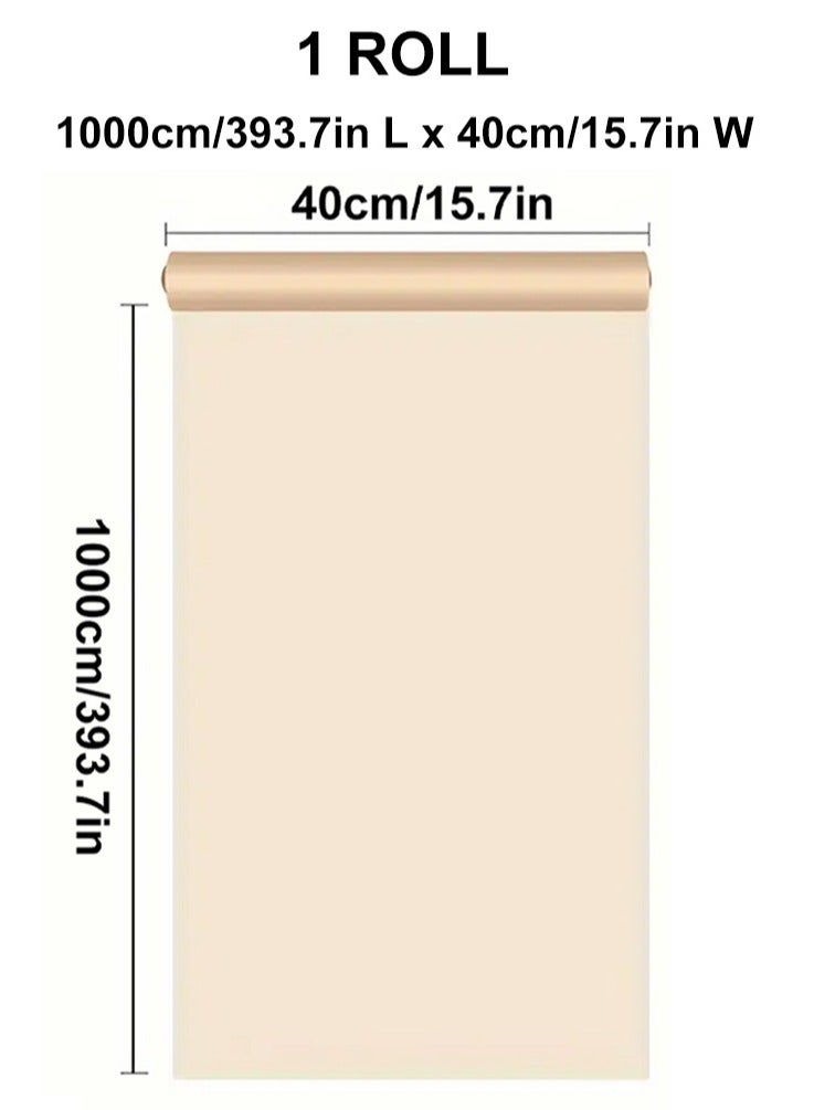 نوايوو ورق حائط قابل للتقشير واللصق، 40 سم × 10 م، ورق حائط لاصق مقاوم للماء، ورق حائط ذاتي اللصق، لفافة فينيل لتزيين الجدران والمطبخ وغرفة النوم (أبيض) - Image 4