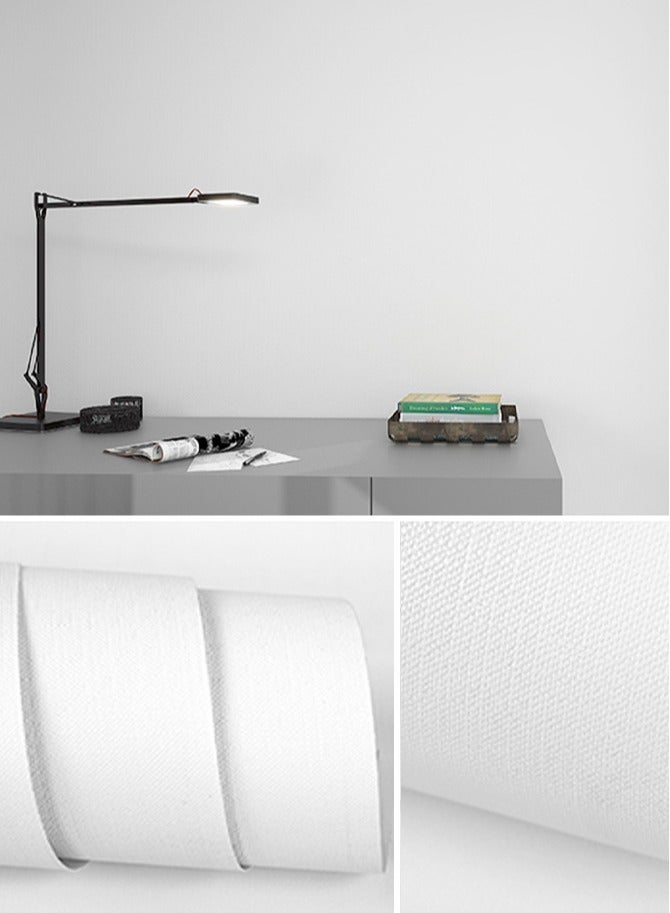 نوايوو ورق حائط قابل للتقشير واللصق، 40 سم × 10 م، ورق حائط لاصق مقاوم للماء، ورق حائط ذاتي اللصق، لفافة فينيل لتزيين الجدران والمطبخ وغرفة النوم (أبيض) - Image 1