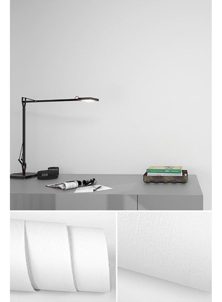 نوايوو ورق حائط قابل للتقشير واللصق، 40 سم × 10 م، ورق حائط لاصق مقاوم للماء، ورق حائط ذاتي اللصق، لفافة فينيل لتزيين الجدران والمطبخ وغرفة النوم (أبيض) - Image 1